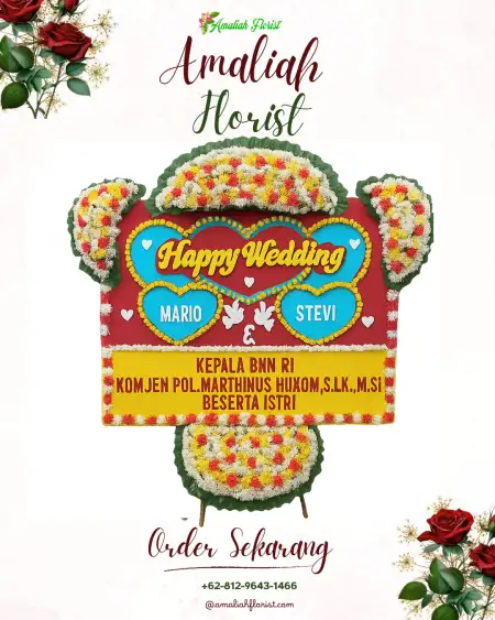 Papan Bunga Pernikahan Kelekar